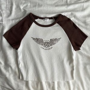 Garage “Los Angeles” baby tee crop top